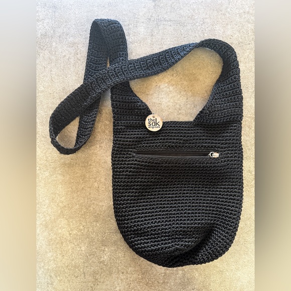 The Sak Black Crochet Crossbody Bag - Picture 1 of 3